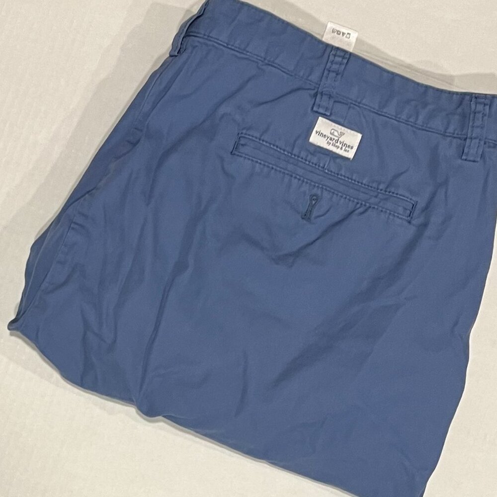 Vineyard Vines Men's 40‎ Classic Fit Cotton Blue Flat Front Chino Shorts